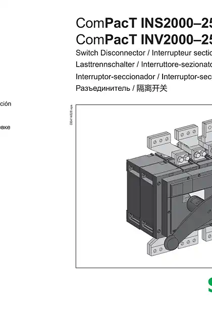 schneider施耐德Compact - INS 2000-2500 - INV 2000-2500 - Switch disconnector - 说明页